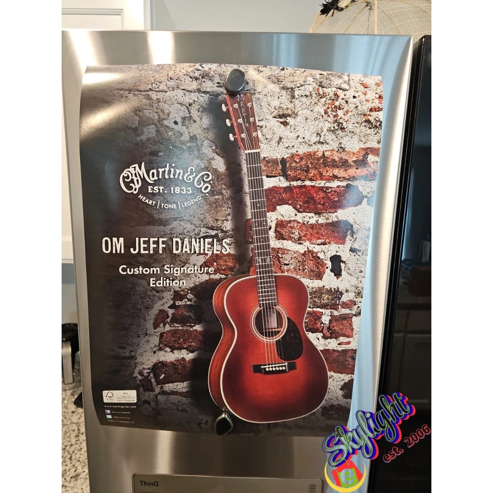 Rare 2012 Special Ed.‎ Martin Guitar Om Jeff Daniels Ready to Frame Poster
